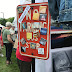 Displaying Magnets At An Outdoor Craft Show Using An Old Metal Street
Sign On A Post
