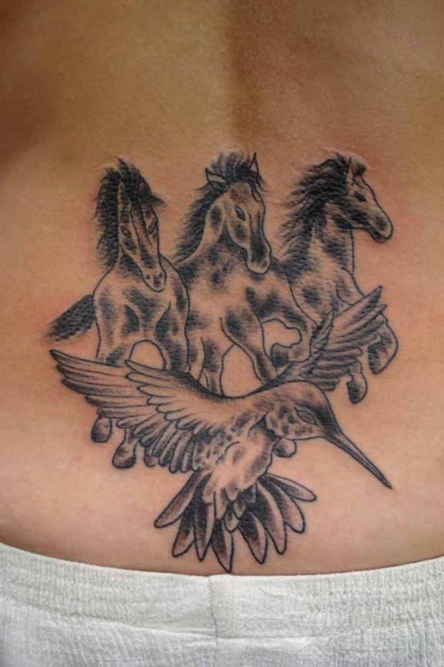 The horse tattoo for women is