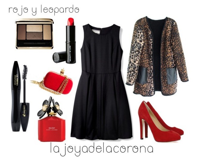 con leopardo y rojo