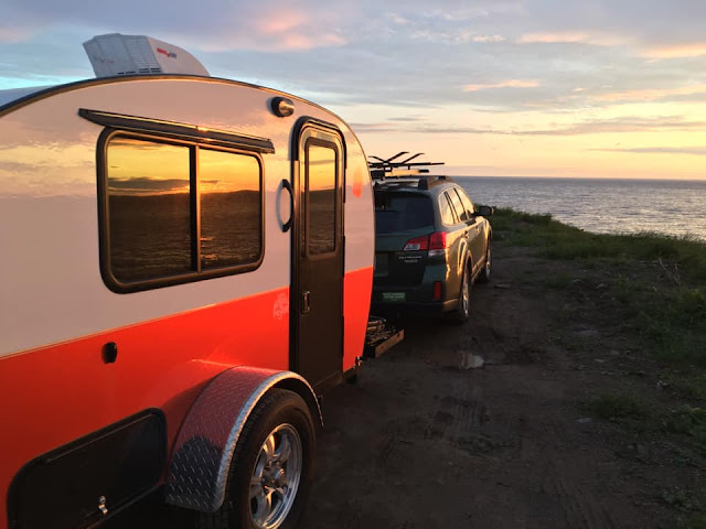 the Cabot Trail, tiny trailer camping