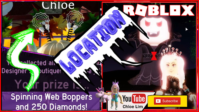 Roblox Royale High Halloween Event Gameplay! missmudmaam Homestore! Spinning Web Boppers! Candy Locations!