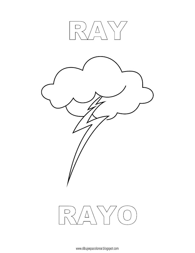 Dibujos Inglés - Español con R: Rayo - Ray