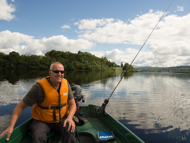 Photo of Phil trolling on Loch Awe