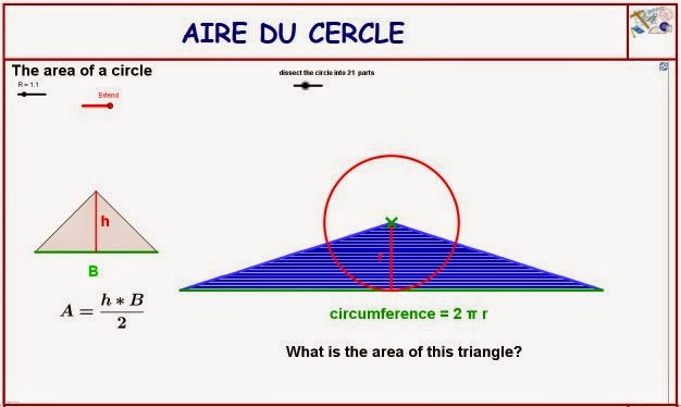 http://dmentrard.free.fr/GEOGEBRA/Maths/Nouveautes/4.25/Airecer1MD.html