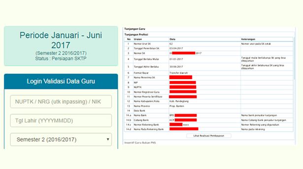  Sudah Terbit SKTP (SK TPG) Guru Tahap 1 Januari - Juni Tahun 2017