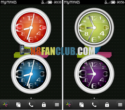 Jinhao Style Live Analog Clock Widgets for Nokia Symbian Belle