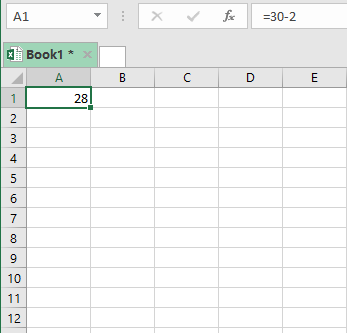 Rumus Excel Pengurangan otomatis