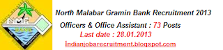  North Malabar Gramin Bank  NMGB Recruitment 2013