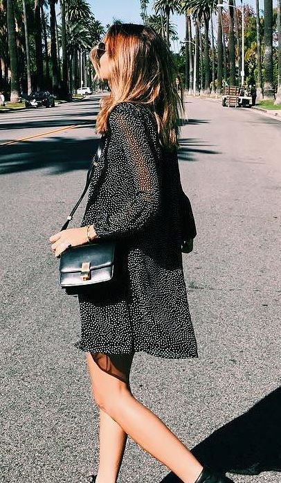 simple summer outfit idea: dress + bag + boots