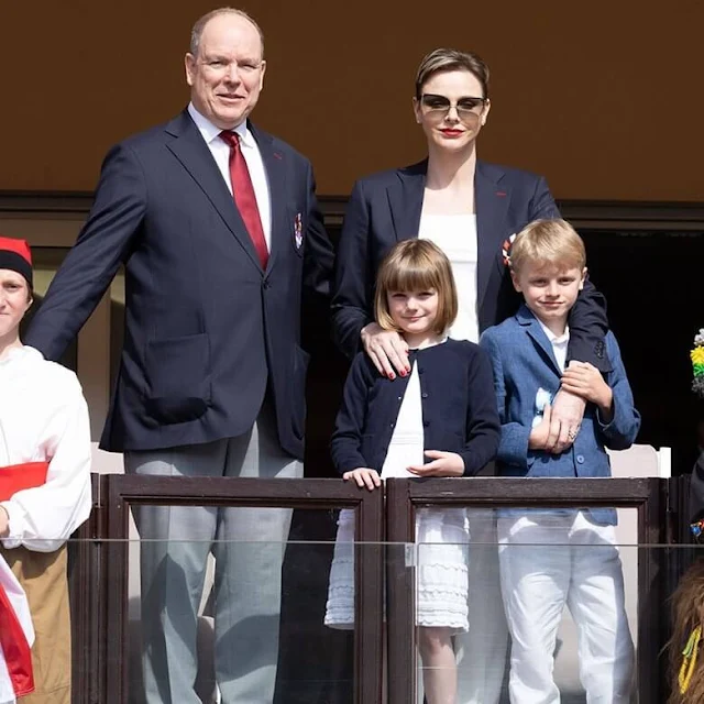 Prince Albert, Princess Charlene, Crown Prince Jacques and Princess Gabriella