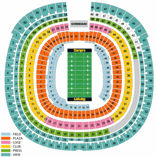 Qualcomm Stadium Seating Chart International Soccer Interactive - qualcomm stadium seating chart