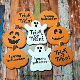 Stenciled Halloween Cookies