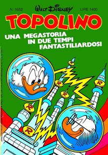 Topolino 1652 - 26 Luglio 1987 | ISSN 1120-611X | CBR 215 dpi | Settimanale | Fumetti | Universo Disney
Topolino apparve in Italia il 30 marzo 1930, quando sul n.13 del settimanale torinese Illustrazione del Popolo, diretto da Lorenzo Gigli, fu pubblicata la prima striscia disegnata da Ub Iwerks e intitolata Le avventure di Topolino nella giungla. Due anni dopo si ha il primo libro illustrato italiano con le sue immagini: Sua Altezza Reale il Principe Codarello e, poco più tardi, il 31 dicembre 1932, esce il primo numero di Topolino in formato giornale, edito da Nerbini.
Sulla falsariga del celebre Corriere dei Piccoli, anche Topolino si presentava ai lettori con periodicità settimanale e si apriva con una breve storia in cui le didascalie sono scritte in rima e realizzata da Giove Toppi, che divenne quindi il primo autore Disney italiano. Sul settimanale della Nerbini, comunque, trovano spazio soprattutto le strisce e le tavole realizzate da Floyd Gottfredson. In queste storie vengono anche introdotte delle didascalie in rima, scritte dal primo direttore della rivista, Paolo Lorenzini (detto Collodi Nipote in quanto nipote di Carlo Collodi), e viene anche assegnato il nome definitivo alla spalla di Topolino, ovvero quel Pippo un po' lunatico e un po' svampito che sui libri della Salani veniva ancora chiamato Medoro.
Nerbini non si era assicurato correttamente i diritti di pubblicazione: quando aveva varato la sua rivista, infatti, si era rivolto al Consorzio Cinematografico E.I.A., il distributore dei cortometraggi di Topolino, quando in realtà i diritti per le riviste erano stati dati in mano al giornalista Guglielmo Emanuel dallo stesso Disney. Per cui, per un paio di numeri, la testata passò da Topolino a Topo Lino, per poi riprendere la nota testata con il n.7. Il Topolino Giornale era formato da otto pagine e non conteneva solo storie a fumetti Disney ma anche storie non-Disney che anzi erano di solito la maggioranza delle storie presenti in un numero.
Il numero 137 del Topolino Giornale, dell'11 agosto 1935, segna il passaggio di consegne da Nerbini alla Mondadori. Il fascismo, tuttavia, causò dei problemi al giornale. Dal 1938, il Min.Cul.Pop. (Ministero della Cultura Popolare) impone alla stampa di non editare più i protagonisti del fumetto popolare americano. Il solo Topolino è risparmiato, e così il suo logo e il suo personaggio possono continuare ad esistere nelle edicole italiane, ma in piena seconda guerra mondiale, a partire dal n.476 del 27 gennaio 1942, anche il settimanale è costretto a cedere alle restrizioni. Lo sostituisce Tuffolino, un ragazzetto dalle medesime caratteristiche fisiche, disegnato dal grande illustratore Pierlorenzo De Vita. Con la fine del fascismo, le avventure di Topolino poterono di nuovo essere pubblicate.
Alla fine degli anni quaranta, però, i giornali a fumetti che pubblicavano storie a puntate di non più di due tavole ad episodio erano irrimediabilmente in crisi, e così lo stesso Topolino, le cui vendite erano di gran lunga calate rispetto al periodo d'oro. Mondadori, però, non poteva rinunciare alla rivista da edicola per non perdere i ricchi diritti delle pubblicazioni da libreria, così decise un doloroso ma necessario cambio di formato e periodicità. Nel 1949 nasce così il periodico a fumetti Topolino formato libretto, all'inizio con cadenza mensile, quindi quindicinale e, infine, settimanale, fino a giungere a oggi al suo sessantesimo anniversario e con oltre 3000 numeri usciti, ricchi di storie tra le più famose, con autori da Carl Barks a Romano Scarpa, da Floyd Gottfredson a Giovan Battista Carpi e così via.