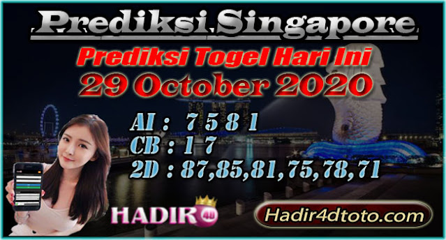 PREDIKSI TOGEL SINGAPORE 29 OCTOBER 2020