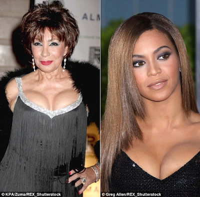 Shirley Bassey Cleavage copied by Beyonce