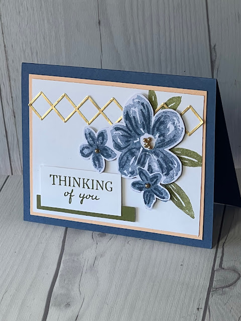 Floral card idea using the March 2022 Beyond The Horizon Paper Pumpkin Kit Contents