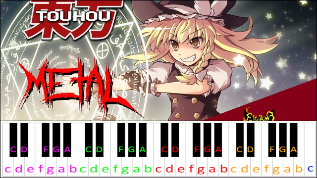 Love-Colored Master Spark (Touhou 8) Piano / Keyboard Easy Letter Notes for Beginners