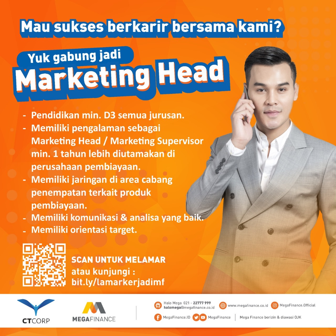 Loker Admin SPV, Collector, Marketing Head PT Mega Finance Semarang