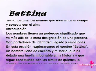 significado del nombre Bettina