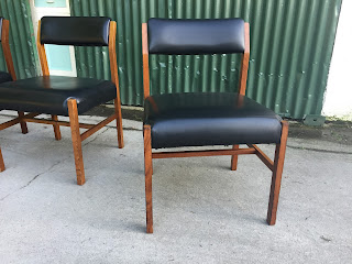 Mid Century American R Foster Walnut and Leather Chairs - OCD - Vintage Furniture Ireland - The Dublin Flea Market
