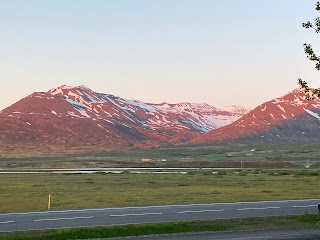 Midnight sun in Dalvík. Photo by Michael Ridpath author of the Magnus Iceland Mysteries