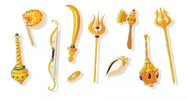 hindu god weapons made by Vishwakarma