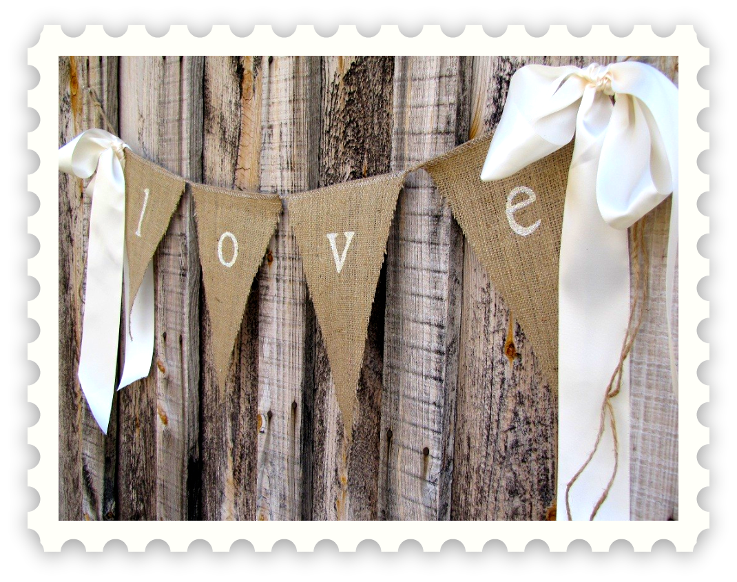 burlap banners and