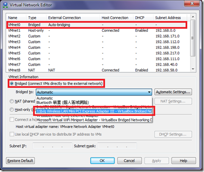 VMware-Ubuntu VMnet0 Config