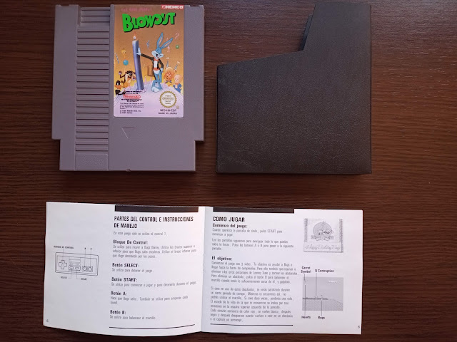 The Bugs Bunny Blowout para NES cartucho e instrucciones