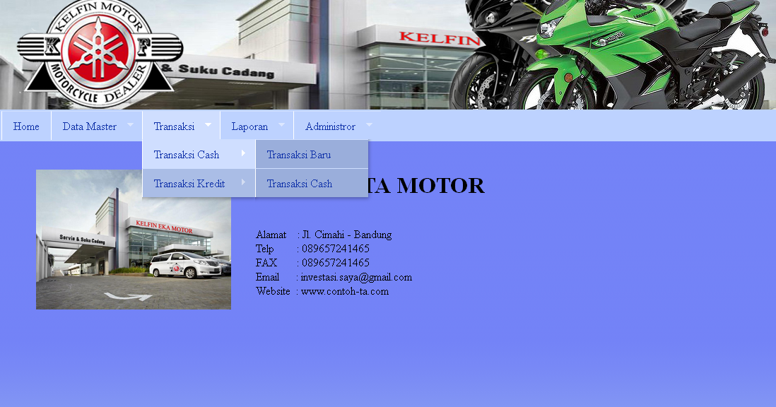 Download Aplikasi Web Kredit Motor  Skripsi Teknik 