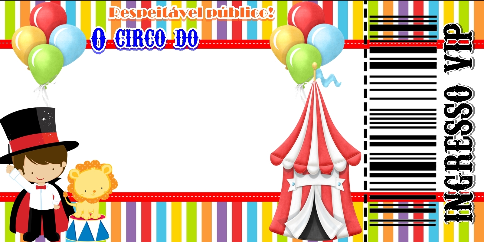 Presentinho para vcs! Kit festa digital Tema Circo | Meu ... - 1600 x 800 jpeg 570kB