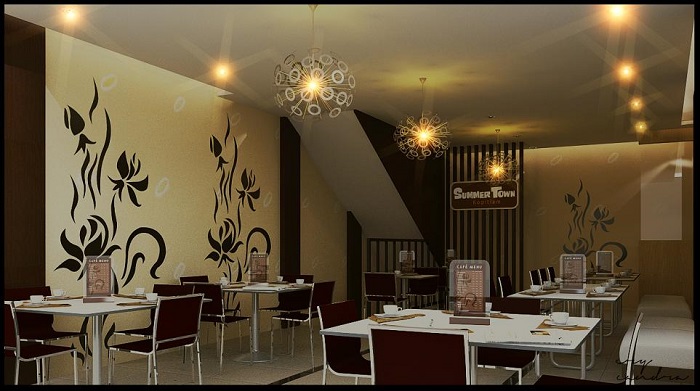  Desain  Interior  ruang Cafe  modern triknews