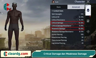 Critical dan Weakness Damage di Undawn