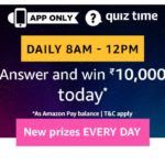 Win ₹10000 Amazon Pay In Today’s 13th June Amazon Quiz | Answers Added