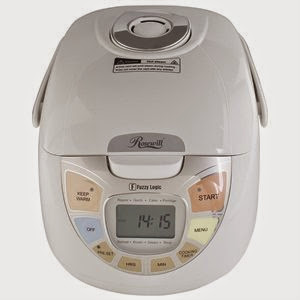 Rosewill 5.5 Cup Uncooked Fuzzy Logic Digital Rice Cooker and Food Steamer