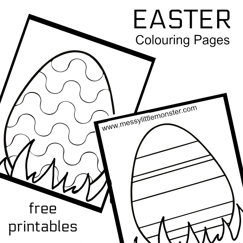 Download Easter Egg Colouring Pages Messy Little Monster