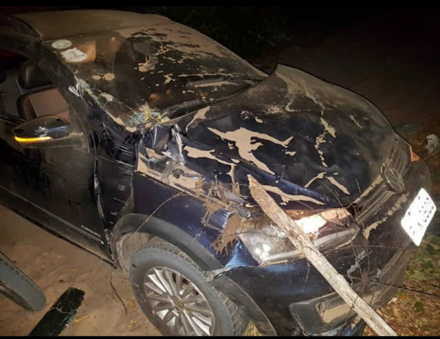 TUTOIA-MA: Carro capota várias vezes após ser atingido por uma Toyota  na Estrada do Porto de Areia,