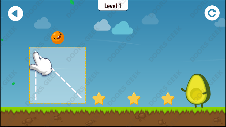 Where's My Avocado? Level 1 Solution, Cheats, Walkthrough, 3 Stars for Android, iPhone, iPad and iPod