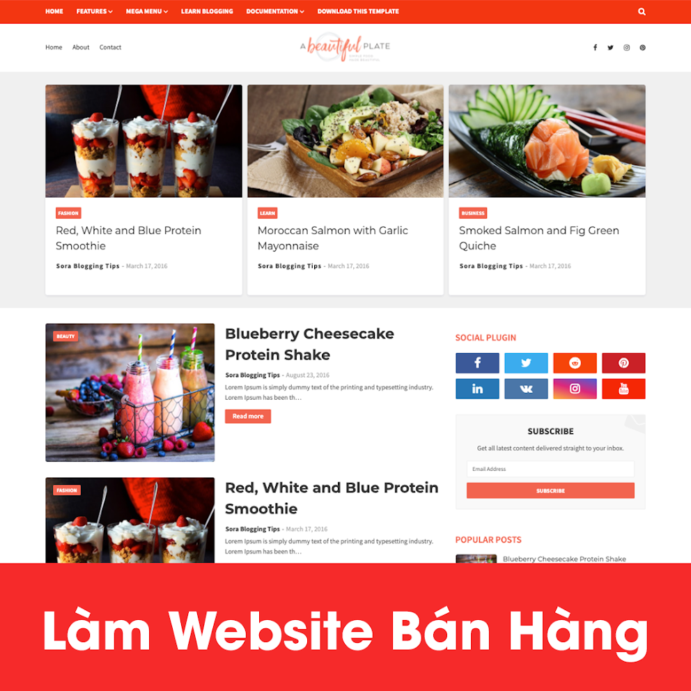 [A121] Đơn vị thiết kế website nhà hàng chuyên nghiệp, giao diện đẹp