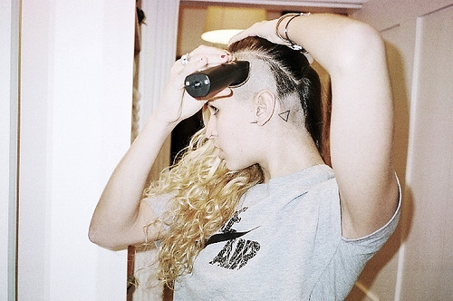 Alice Dellal DIY haircut