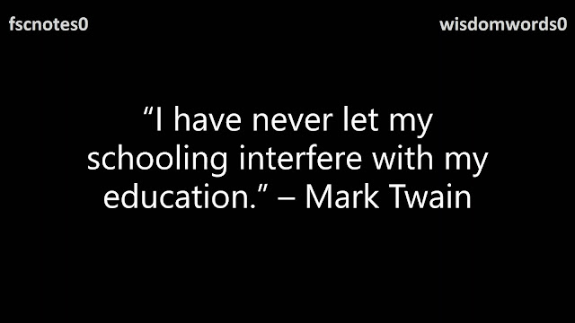 8. “I have never let my schooling interfere with my education.” – Mark Twain