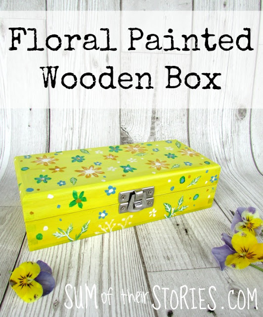 Floral Painted Wooden Box