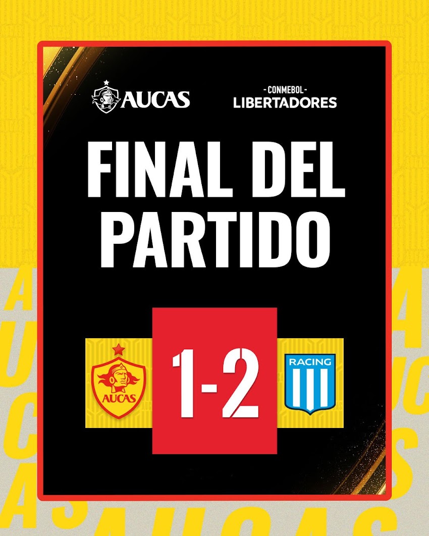 Copa Libertadores: Aucas pierde 1-2 ante Racing en Chillogallo