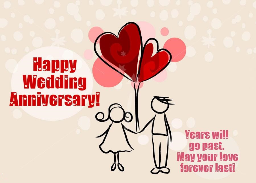 Happy Wedding Anniversary Cards for Friends  Family 