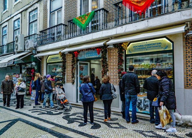pastelaria especializada em doces conventuais na Rua Augusta, Lisboa