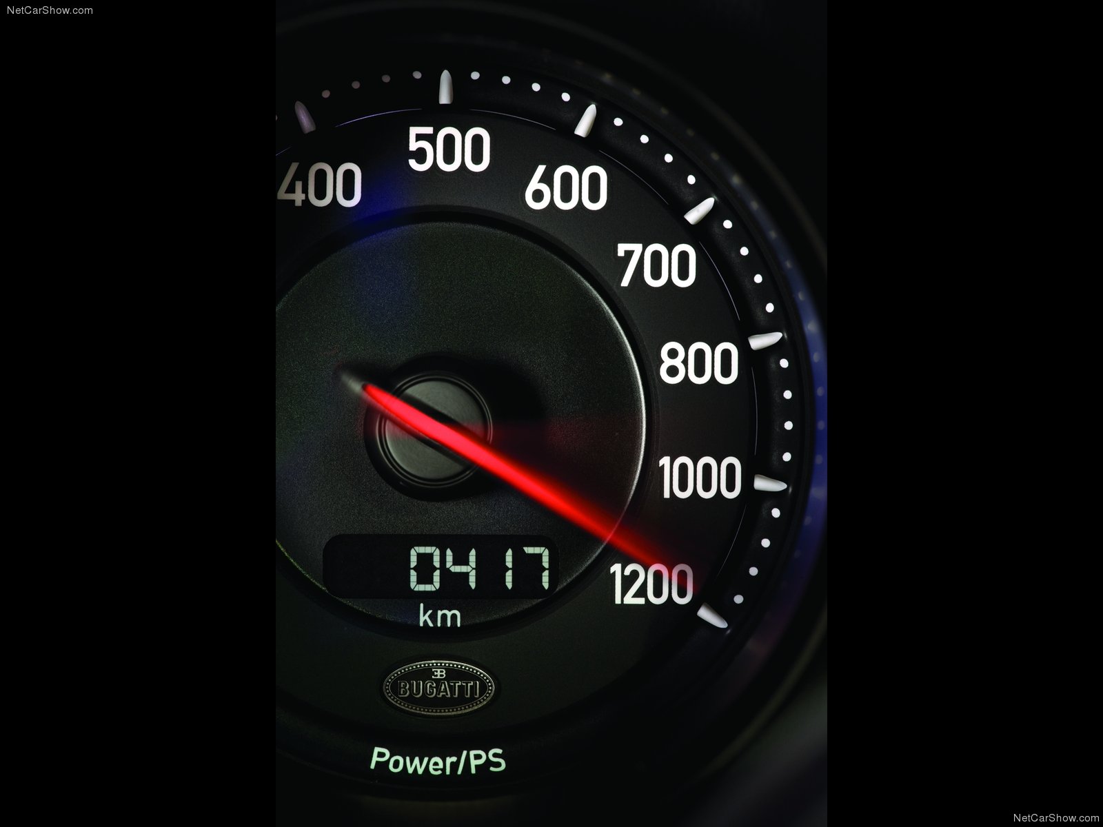 Speedometer of 2011 Bugatti