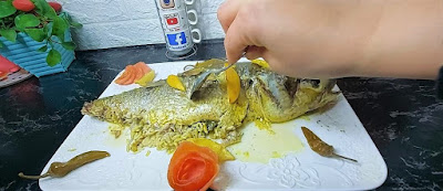 سمك البوري بتثبيلة رائعة في الفرن بالطريقة المغربية