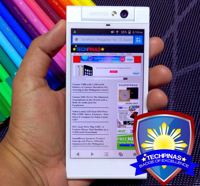 Gionee Elife E7 Mini, Gionee Elife E7 Mini Philippines, TechPinas Badge of Excellence