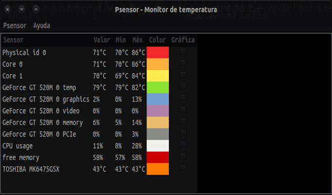 Instalando Psensor No Mauna Linux Debian 