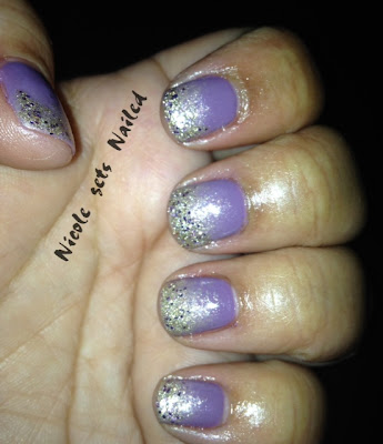 Purple Glitter Nail Polish Design